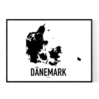 Karten Dänemark Poster