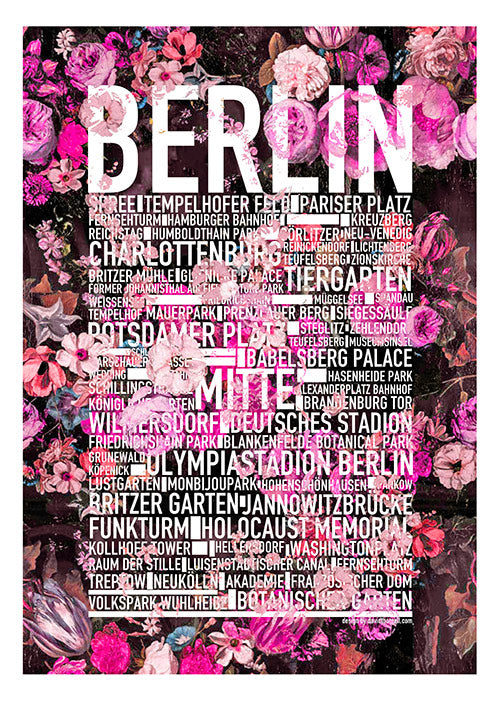 Berlin Flowers Poster