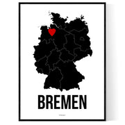 Bremen Herz Poster