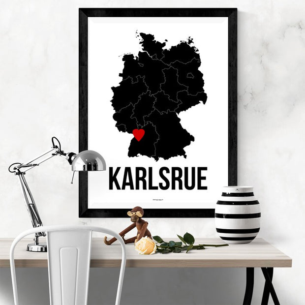 Karlsruhe Herz Poster