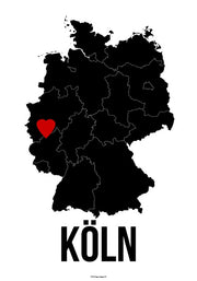 Köln Herz Poster