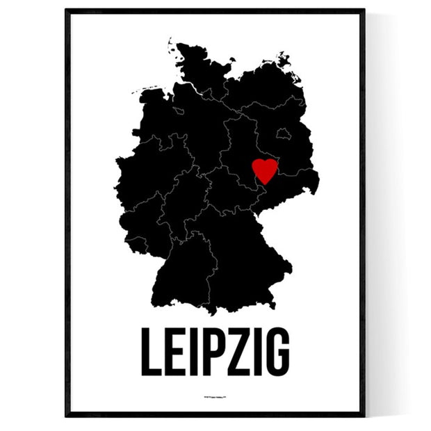 Leipzig Herz Poster