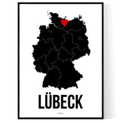 Lübeck Herz Poster