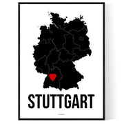 Stuttgart Herz Poster