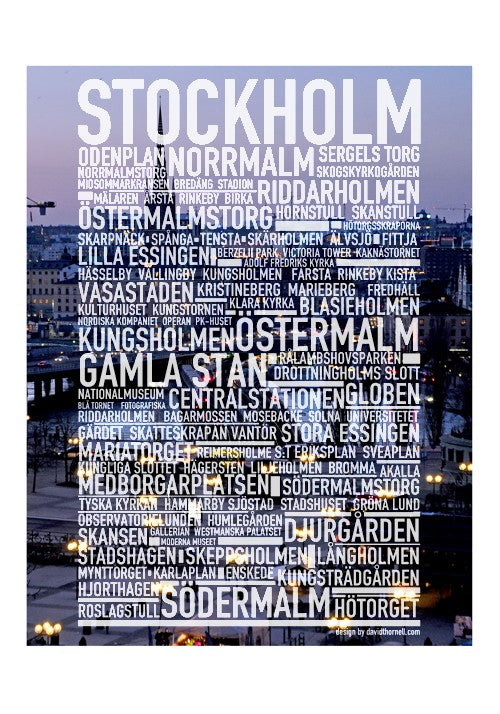 Stockholm Foto Text Poster