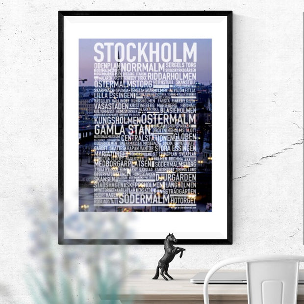 Stockholm Foto Text Poster