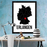 Erlangen Herz Poster