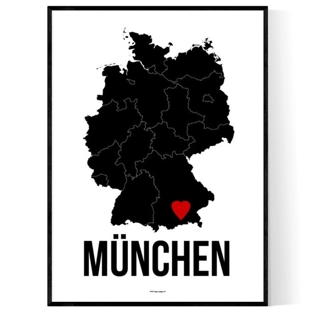 München Herz Poster