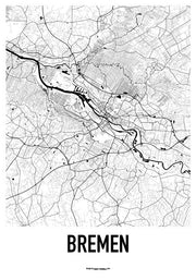 Bremen Karten Poster