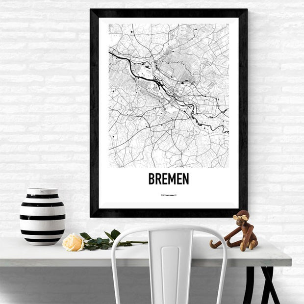 Bremen Karten Poster