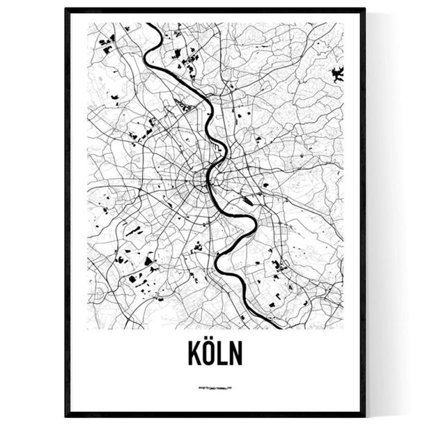 Köln Karten Poster