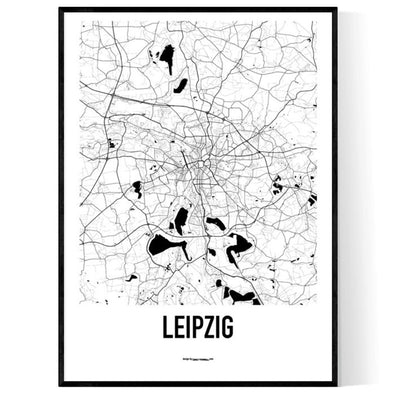 Leipzig Karten Poster