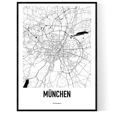 München Karten Poster