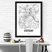Stuttgart Karten Poster