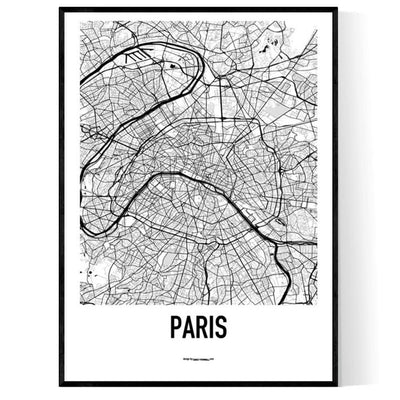 Paris Karten Poster