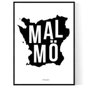 Malmö Map Karten Poster