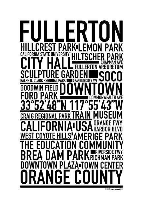 Fullerton CA Poster