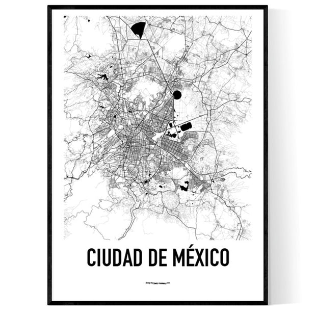 Mexico City Karten Poster