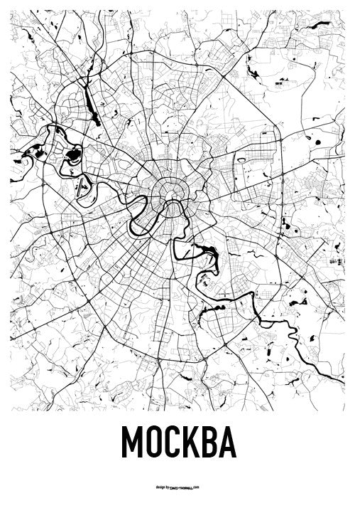 Moskau Karten Poster