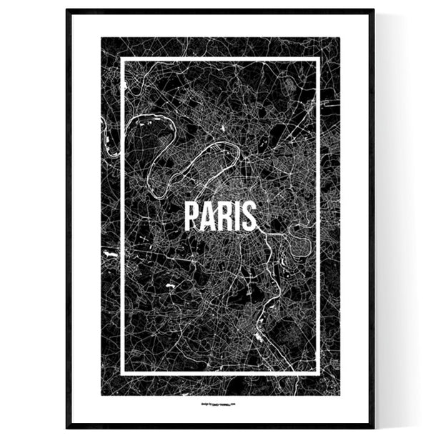 Paris Map Frame Poster