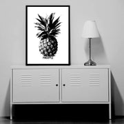 Black Pineapple Poster