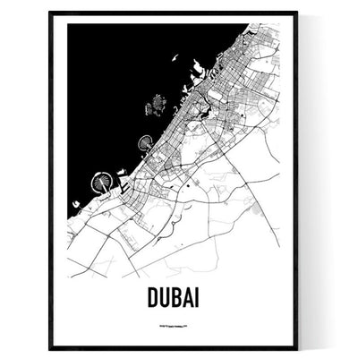 Dubai Karten Poster