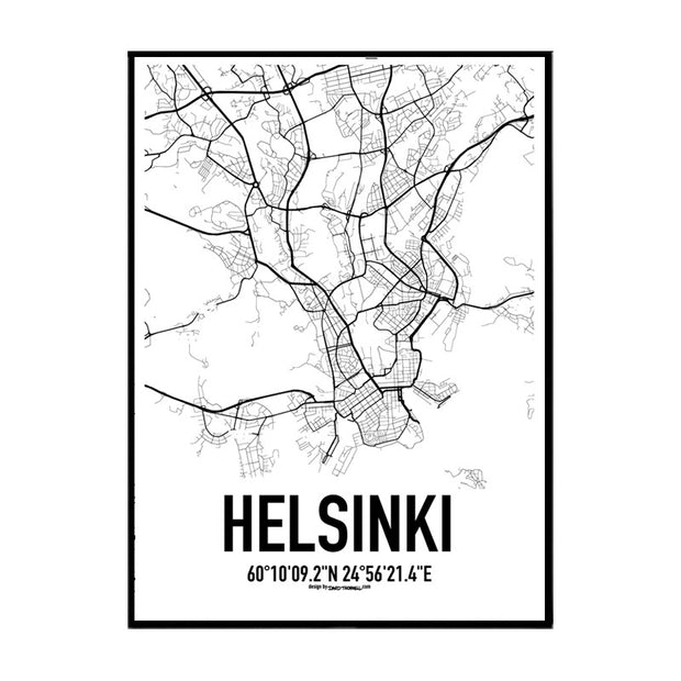 Helsinki Karten Poster