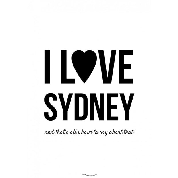 I Love Sydney Poster