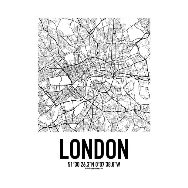 London Karten Poster