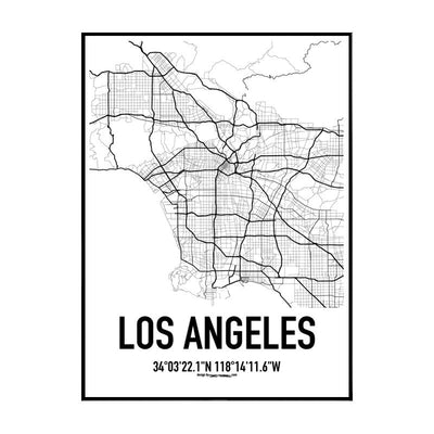 Los Angeles Karten Poster