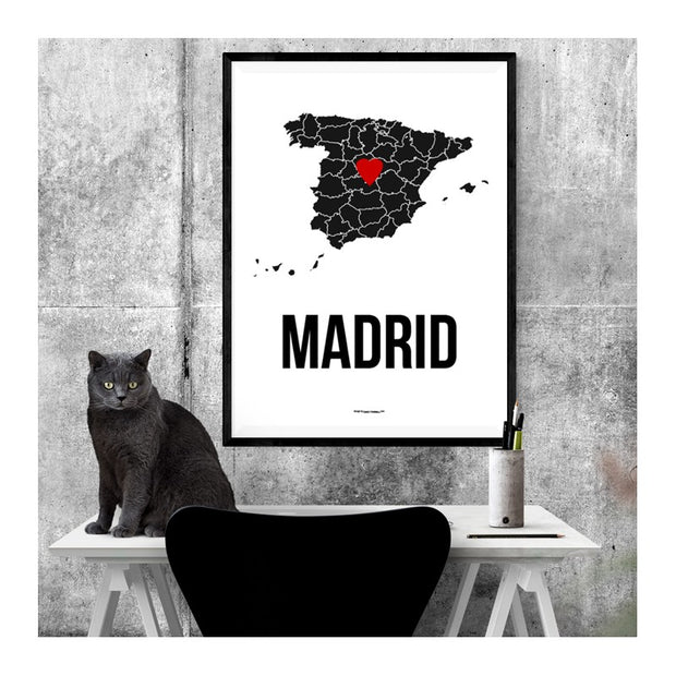 Madrid Heart Poster