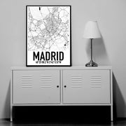 Madrid Karten Poster