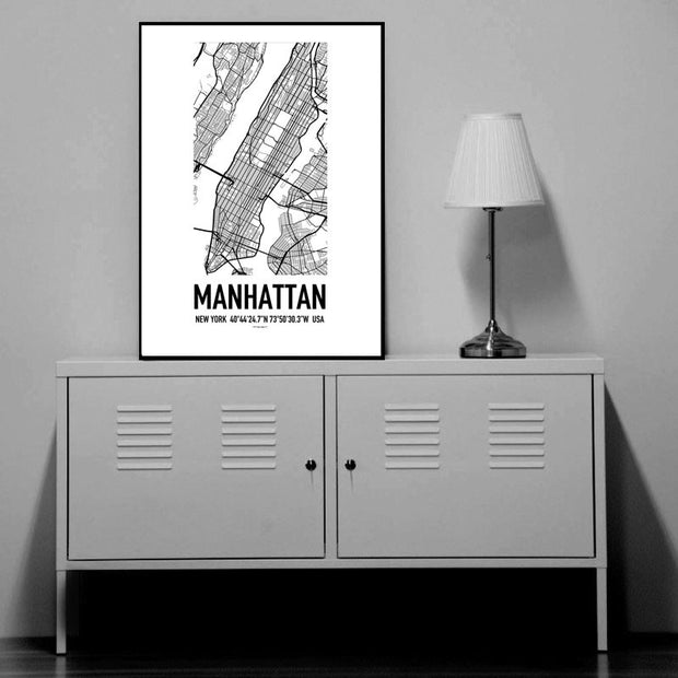 Manhattan Karten Poster