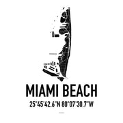 Miami Beach Karten Poster
