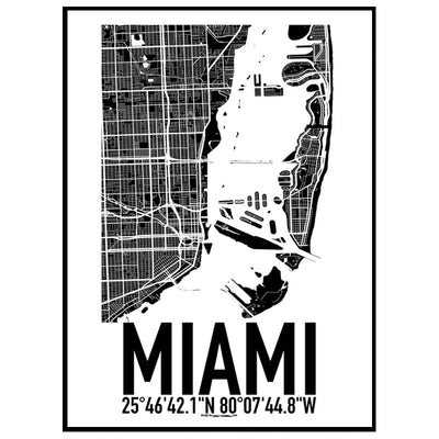 Miami USA Map Poster