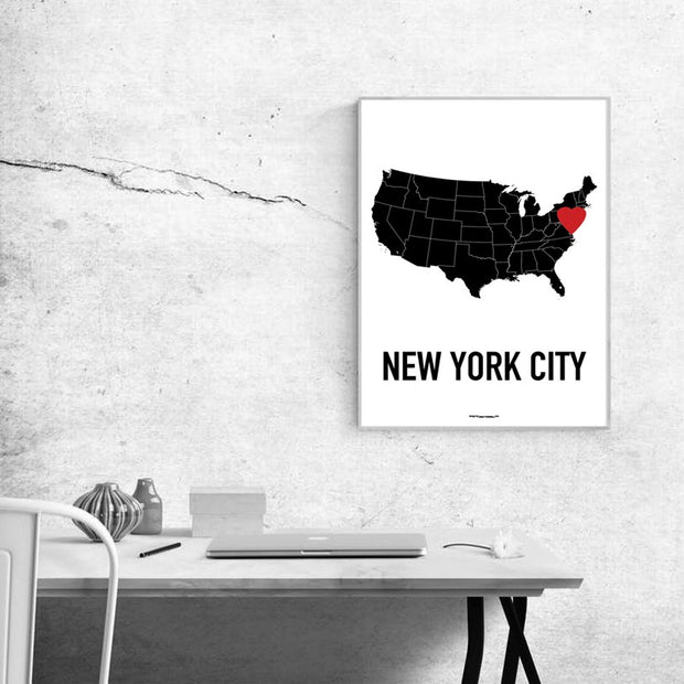 New York Heart Poster