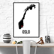 Oslo Heart Poster