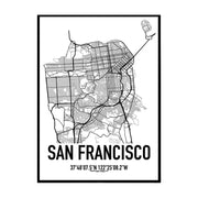 San Francisco Karta Poster