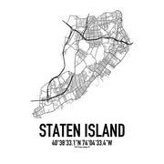 Staten Island Karten Poster