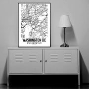 Washington DC Karten Poster